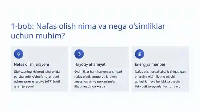 O'simliklarda Nafas Olish: Hayotiy Jarayonning Sirli Dunyosi 2