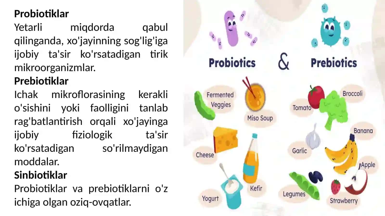 Kontrasepsiya vositalari. Probiotiklar va prebiotiklar 2