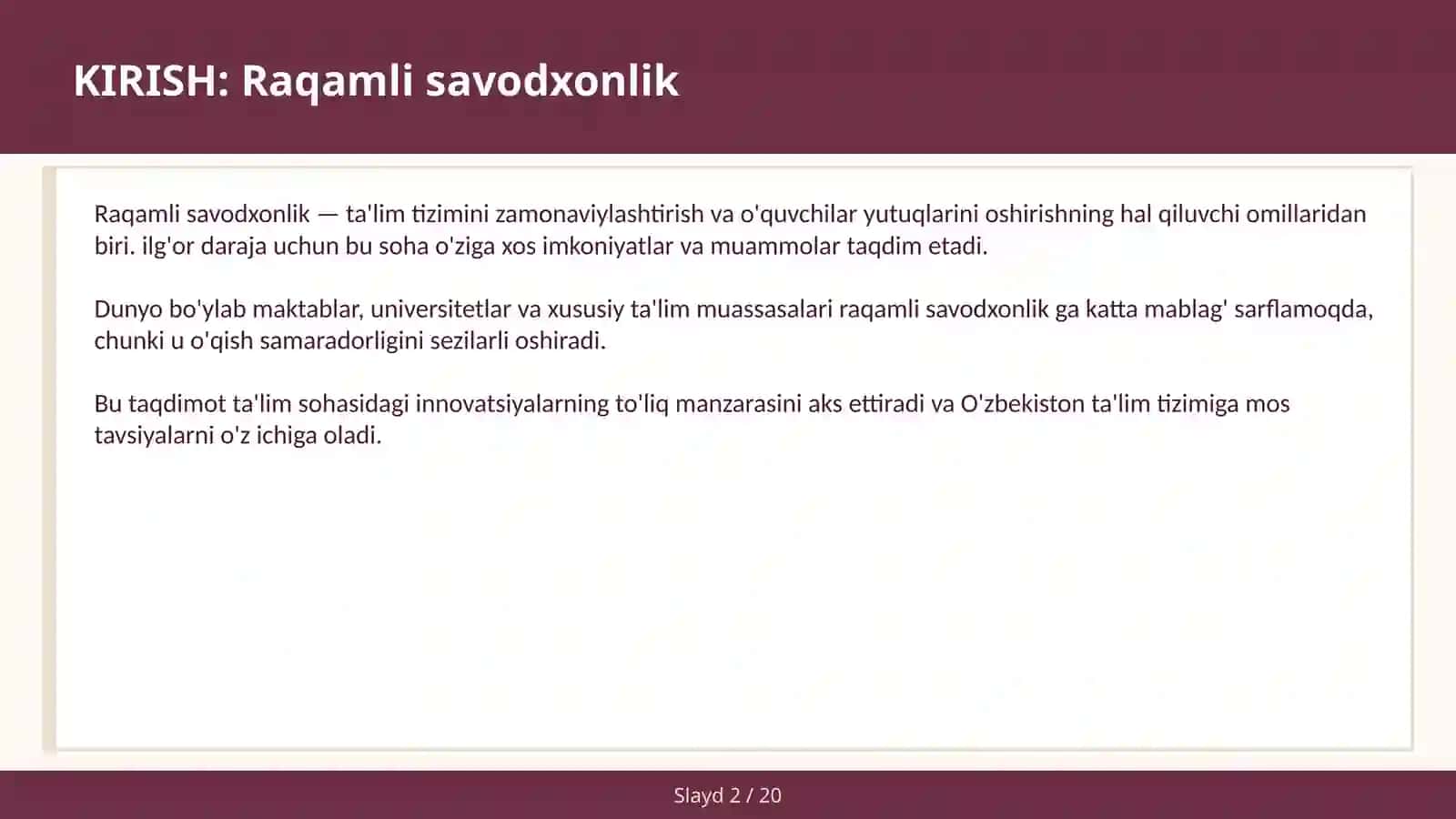 Raqamli savodxonlik 2