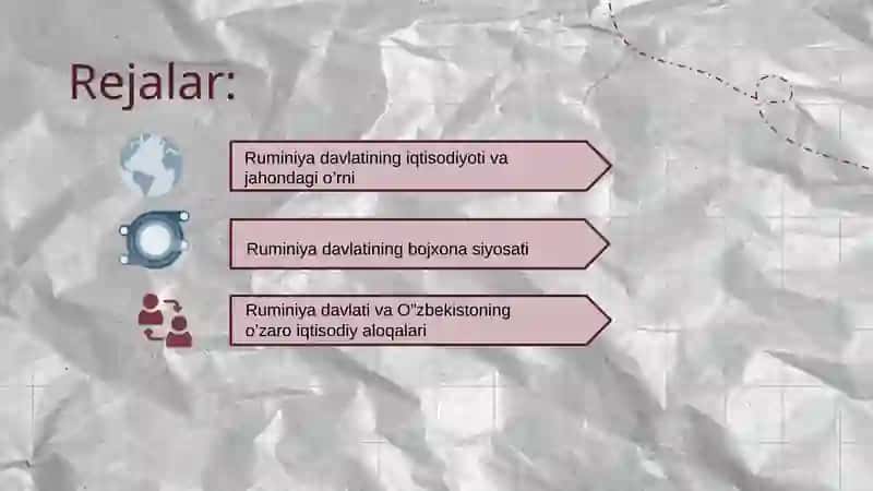RUMANIYA BOJXONA SIYOSATI 2