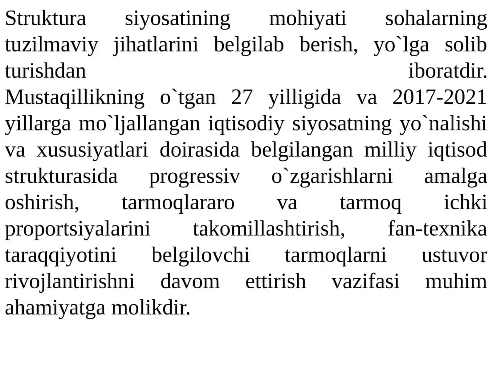 Iqtisodiy siyosatning tuzilishi va xususiyatlari 2