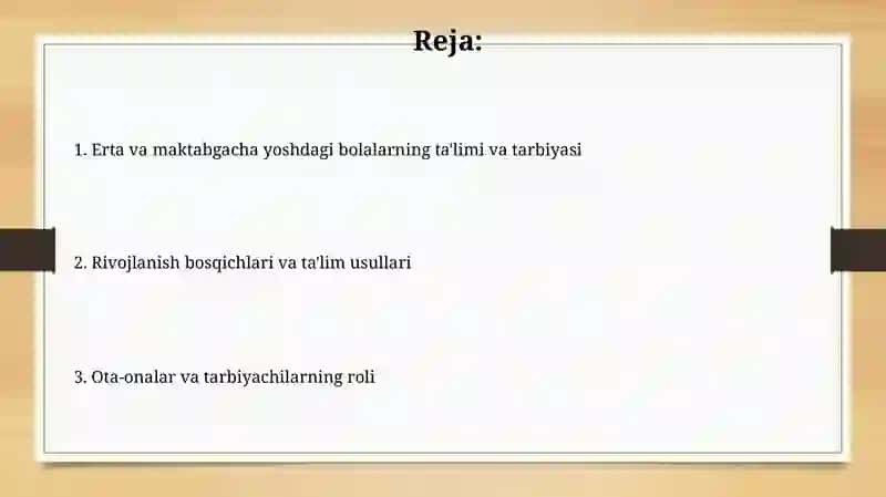 Ilk va maktabgacha yoshidagi bolalarta'limtar 2