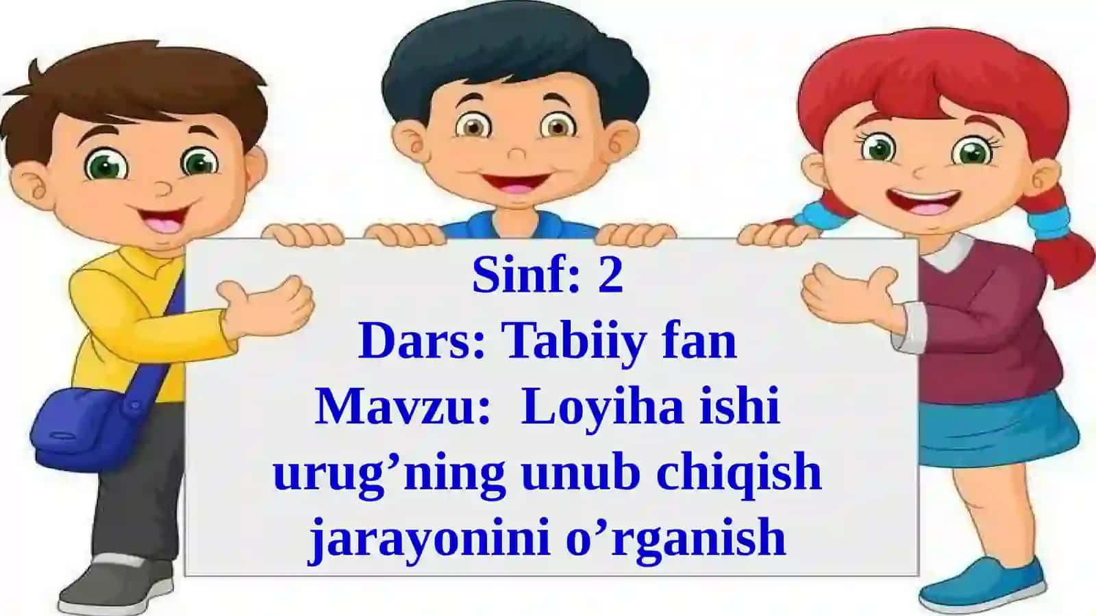2-sinf Tabiiy fan Urug'ning unib chiqish jarayoni dars taqdimoti 2