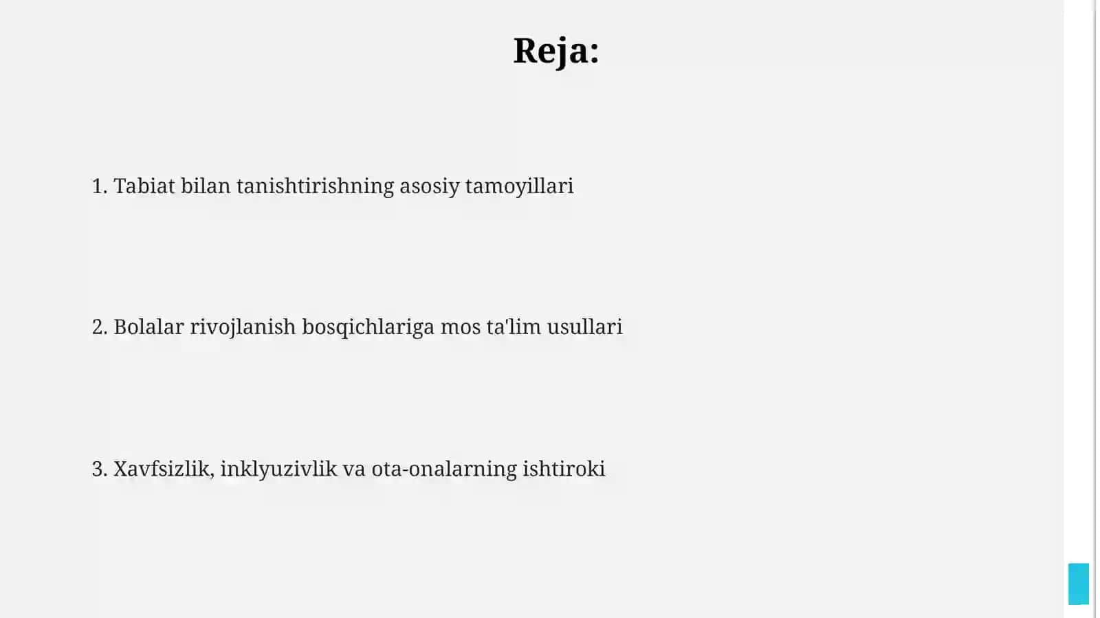 Tabiat bilan tanishtirish tamoyillari 2