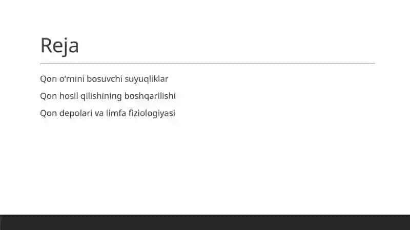 Qon oʻrnini bosuvchi suyuqliklar 2