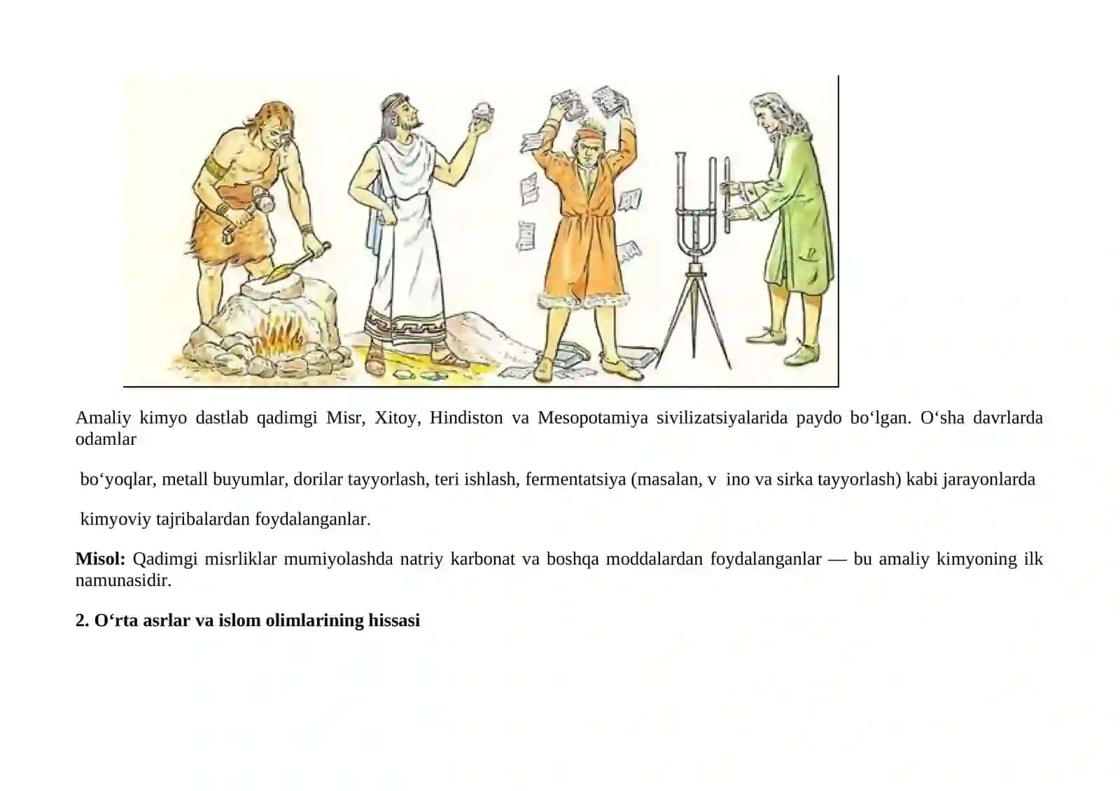 Amaliy kimyo fanining vujudga kelishi va rivoji 2
