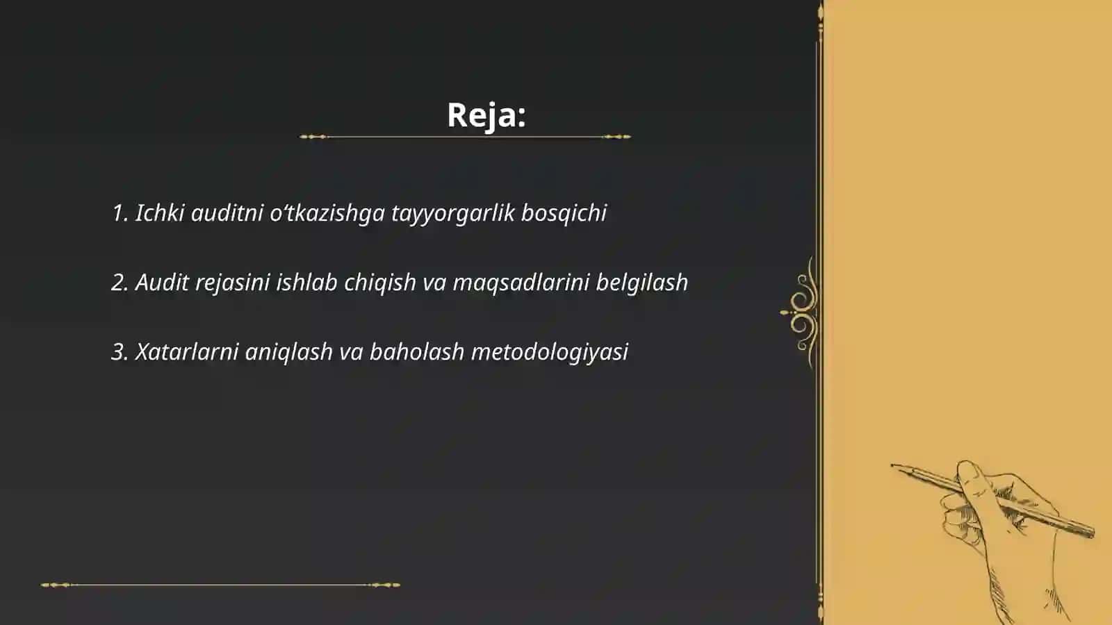 Ichki auditni ôtkazishni bosqichlari va usullari 2