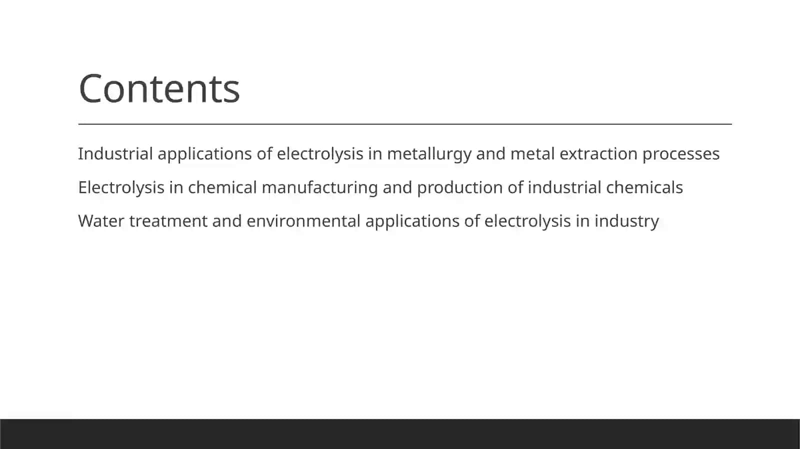 Electrolysis Process in Industry 2