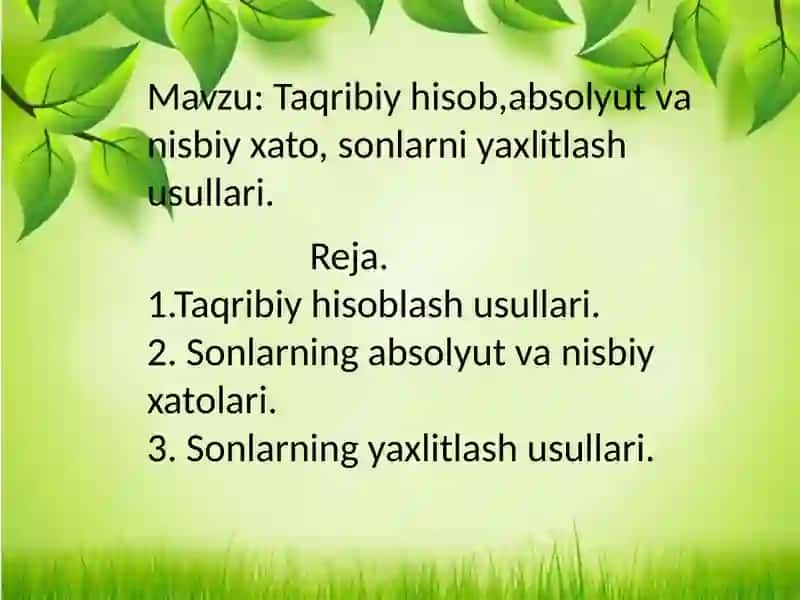 Matematika va Uni o‘qitish metodikasi 2