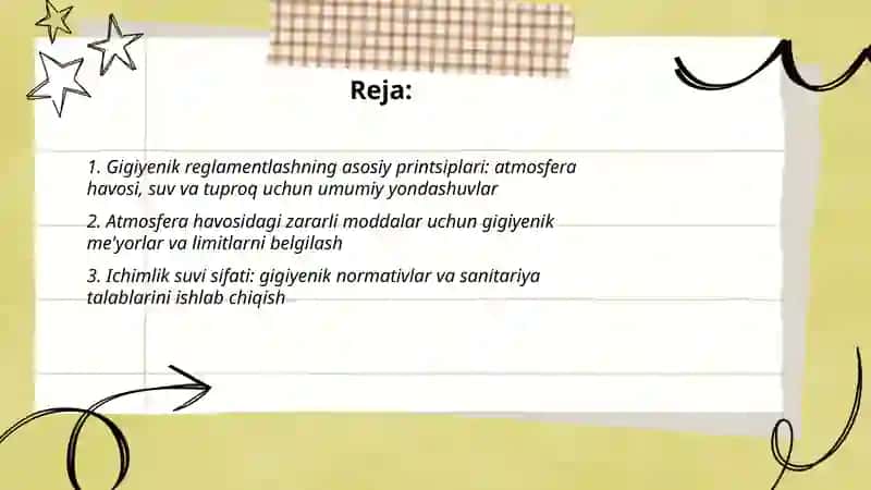 Atmosfera havosi, suv, tuproqning nomuvofiq omillarini gigiyenik reglamentlashga bo’lgan umumiy yondoshishlar 2