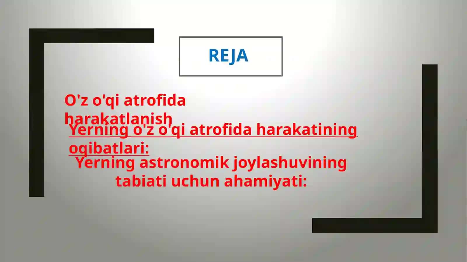 Yerning quyosh atrofida aylanishining geografik oqibatlari 2