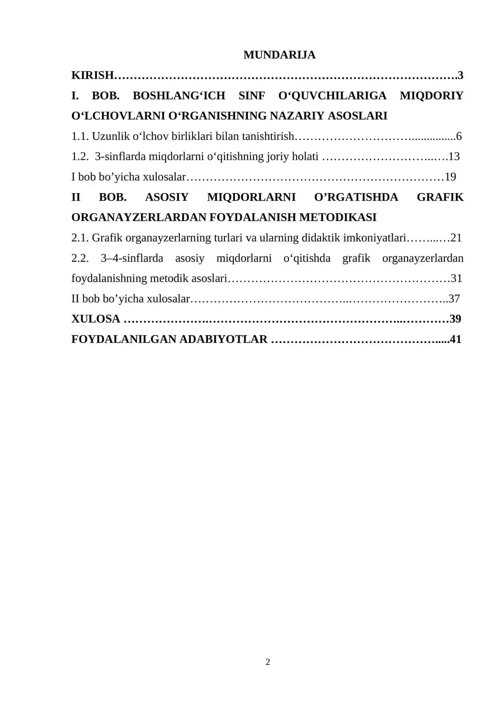 3-4 sinflara asosiy miqdorlarni o‘rgatishda grafik organayzerlardan foydalanish metodikasi 2