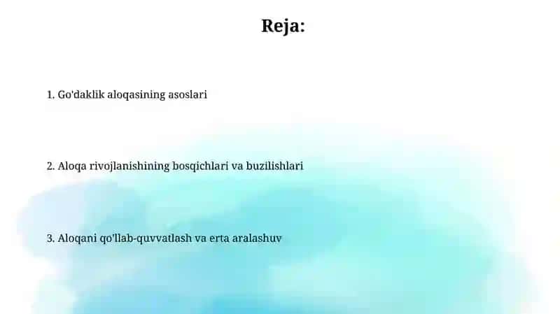 Chaqaloqlikdavridagimuloqot 2