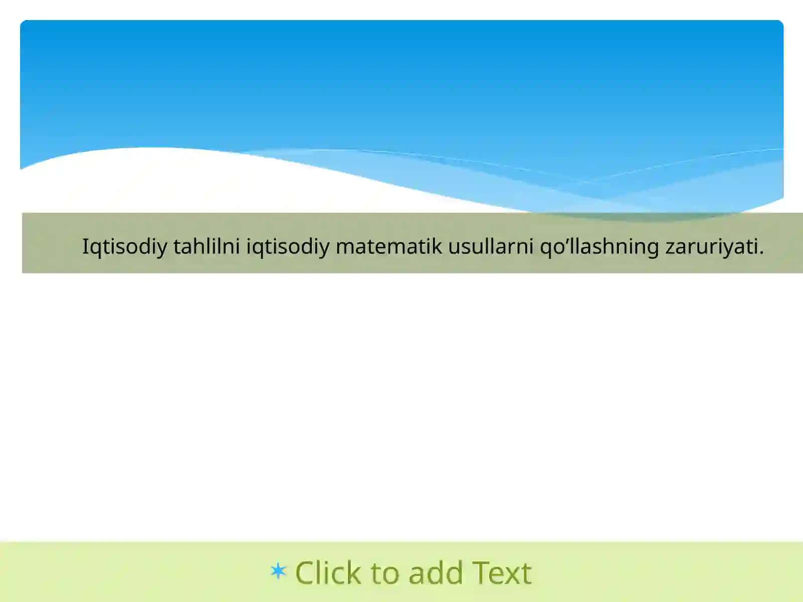 Mavzu: Iqtisodiy matematika usullari 2
