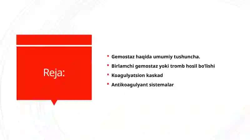 Qon quyishda koagulyatsion buzilishlar. Koagulyatsiya fiziologiyasi 2