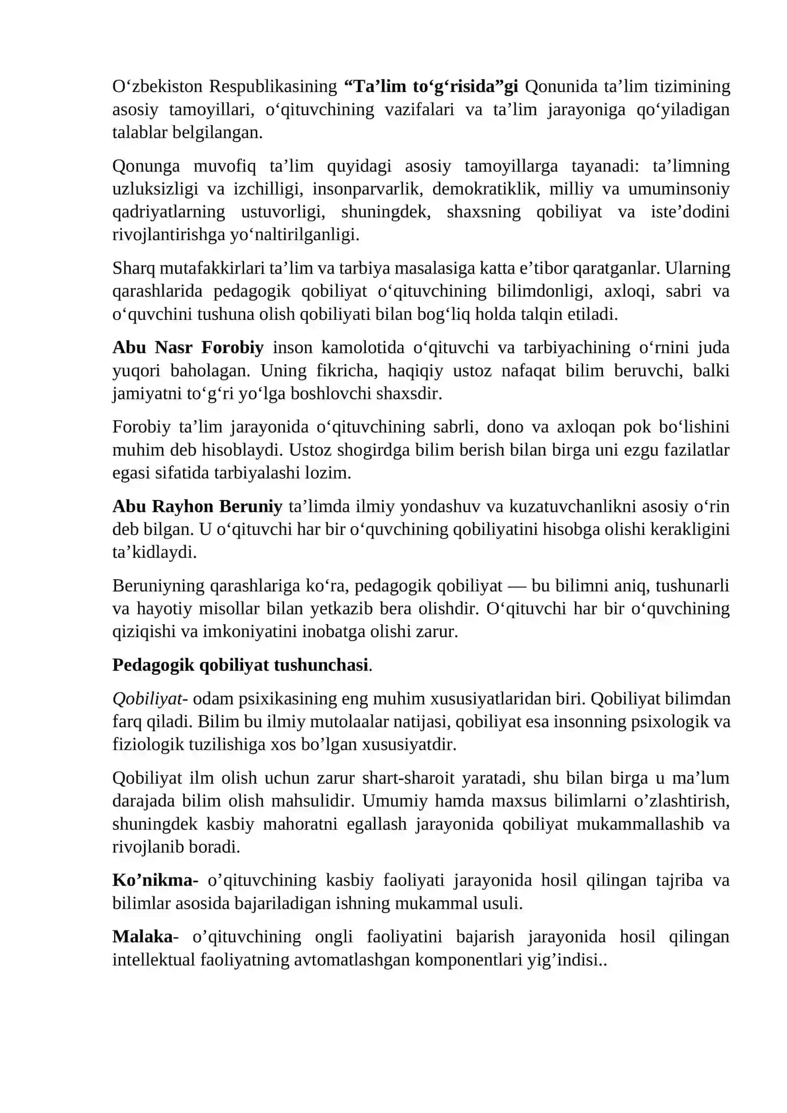 Pedagogik qobiliyatni shakllantirishga kreativ yondashuv 2