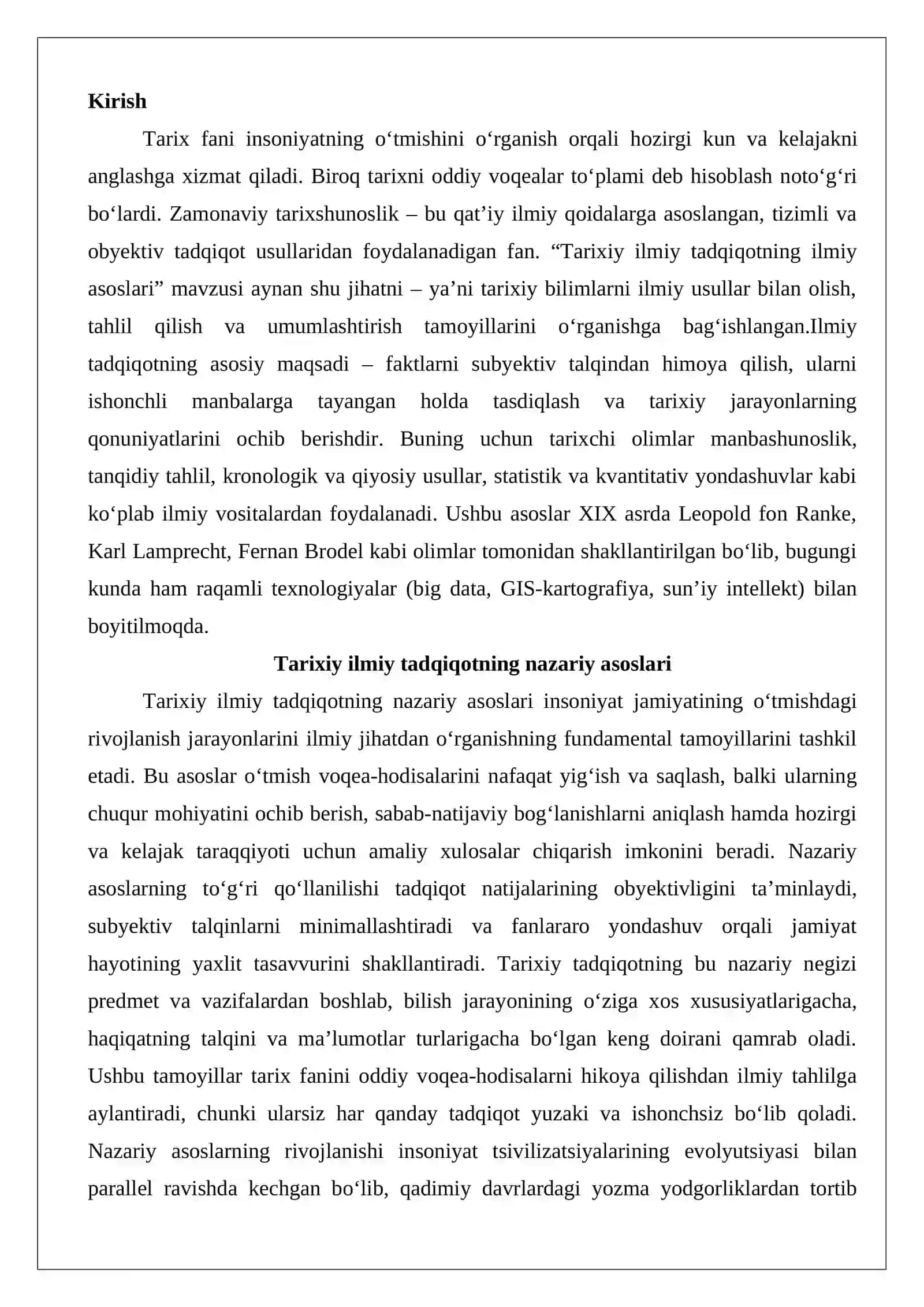 Tarixiy ilmiy tadqiqotning ilmiy asoslari 2
