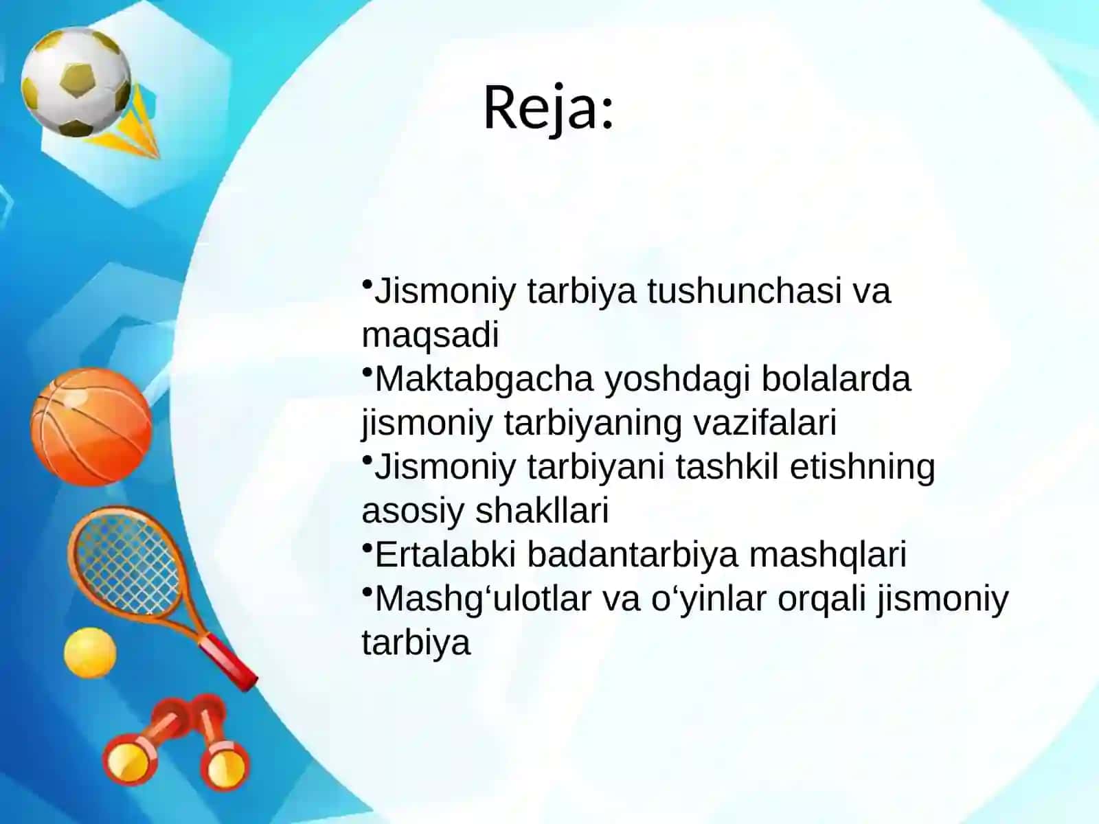 Maktabgacha ta‘lim tashkilotlarida jismoniy tarbiyani tashkil etish shakllari 2