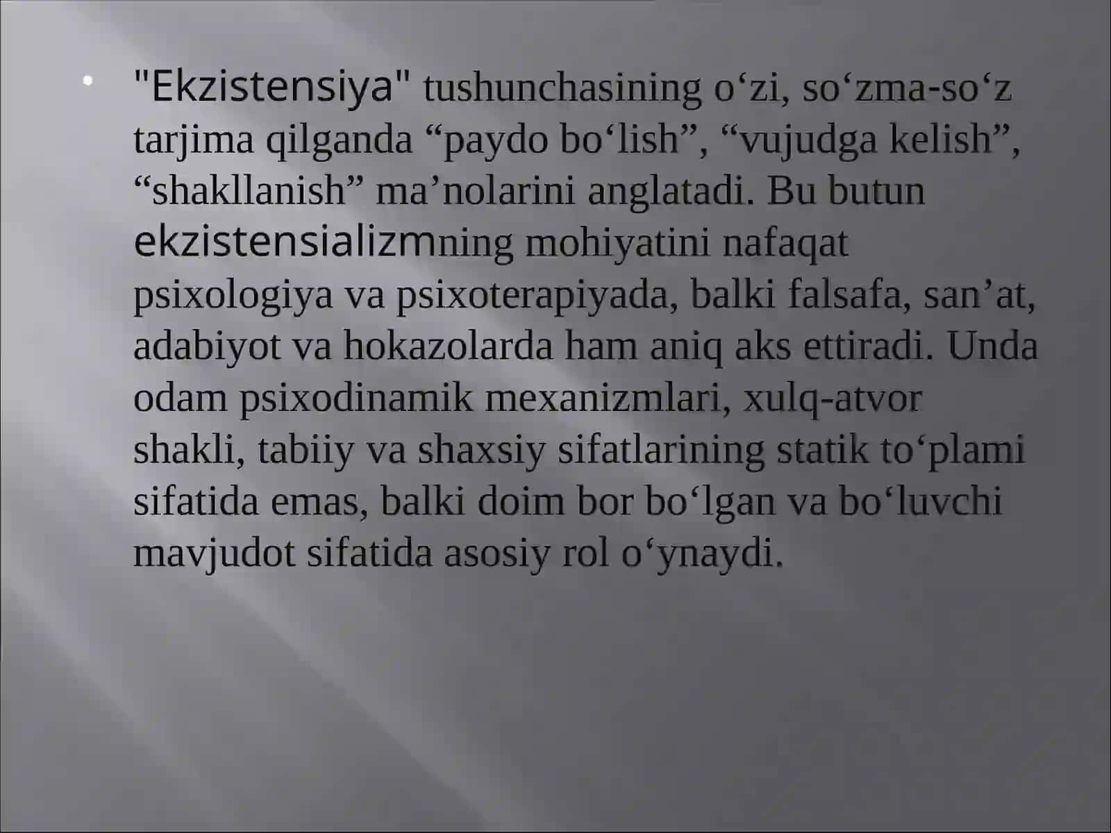 Psixologiyada ekzistensial yo‘nalishning vujudga kelish tarixi 2