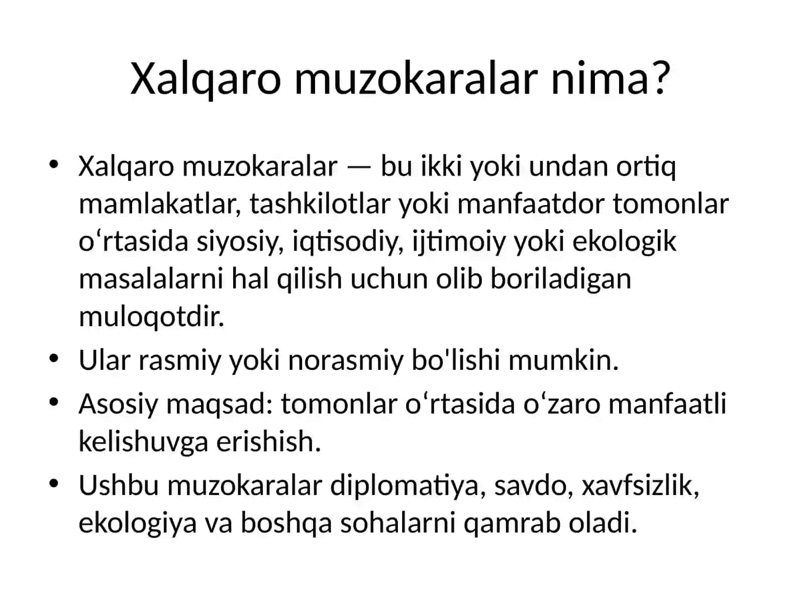 Xalqaro muzokaralar 2