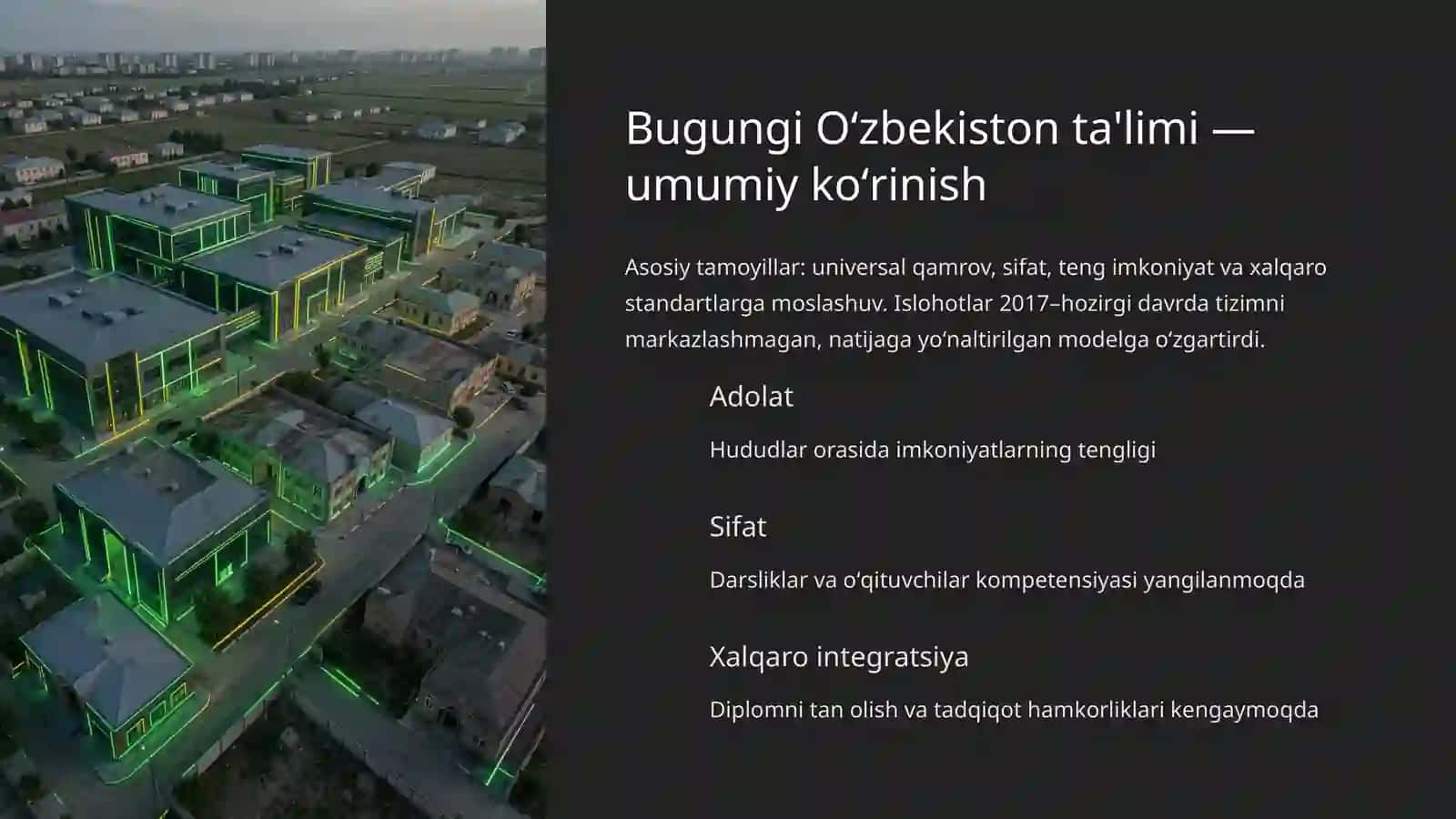 Oʻzbekistondagi zamonaviy ta'lim tizimi: Islohotlar va istiqbollar 2