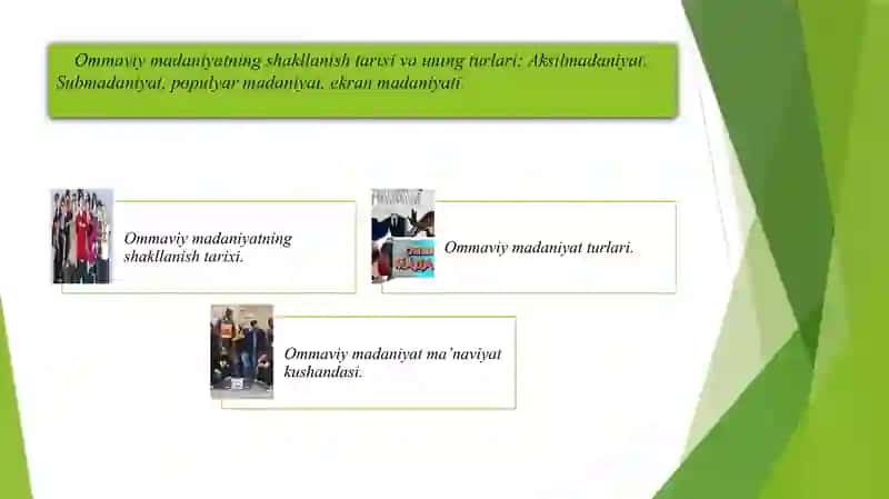 Falsafa. Ommaviy madaniyatning shakllanishi 2