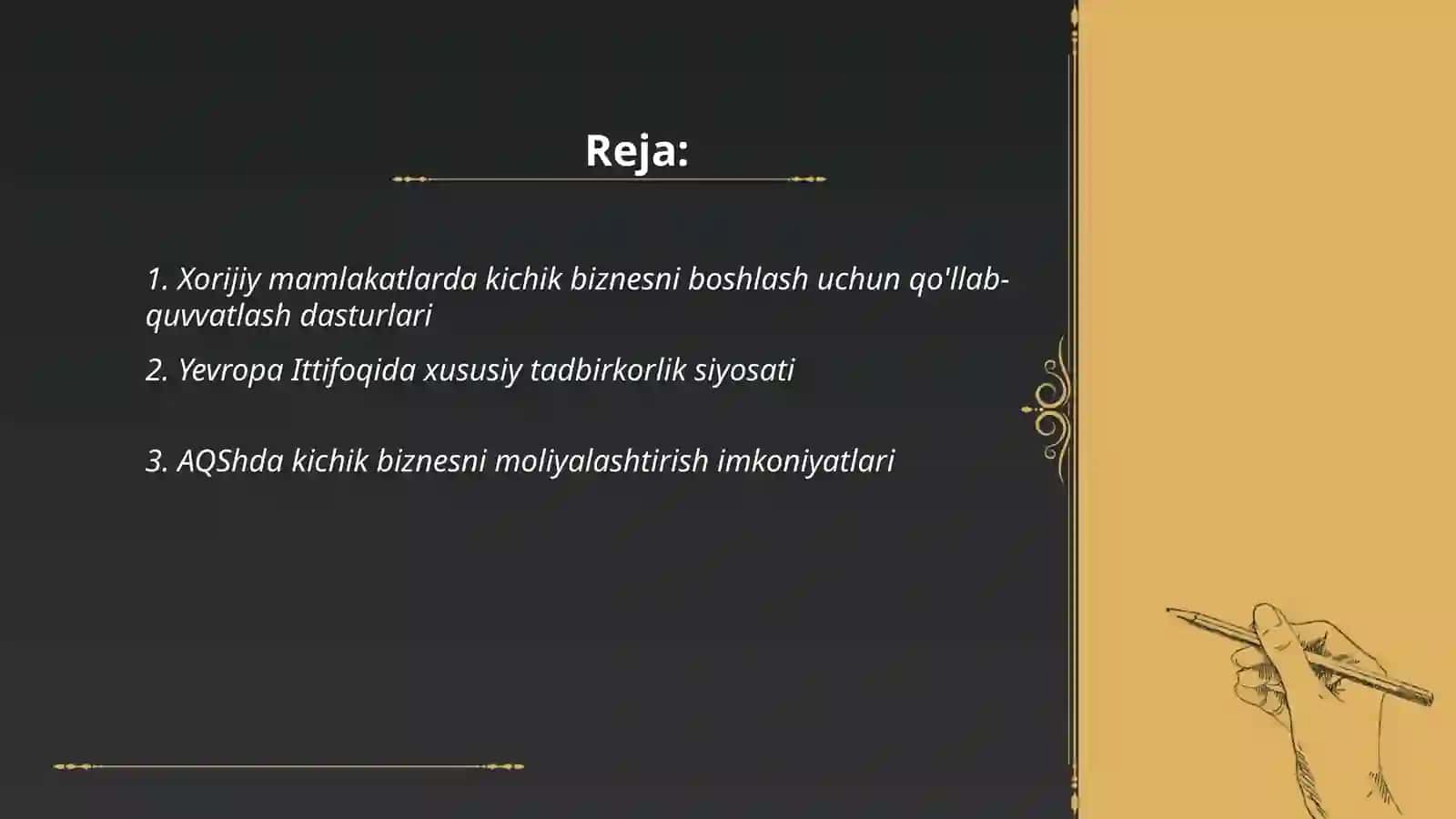 Xorijiy mamlakatlarda kichik biznes va xususiy tadbirkorlikni rivojlanishi 2