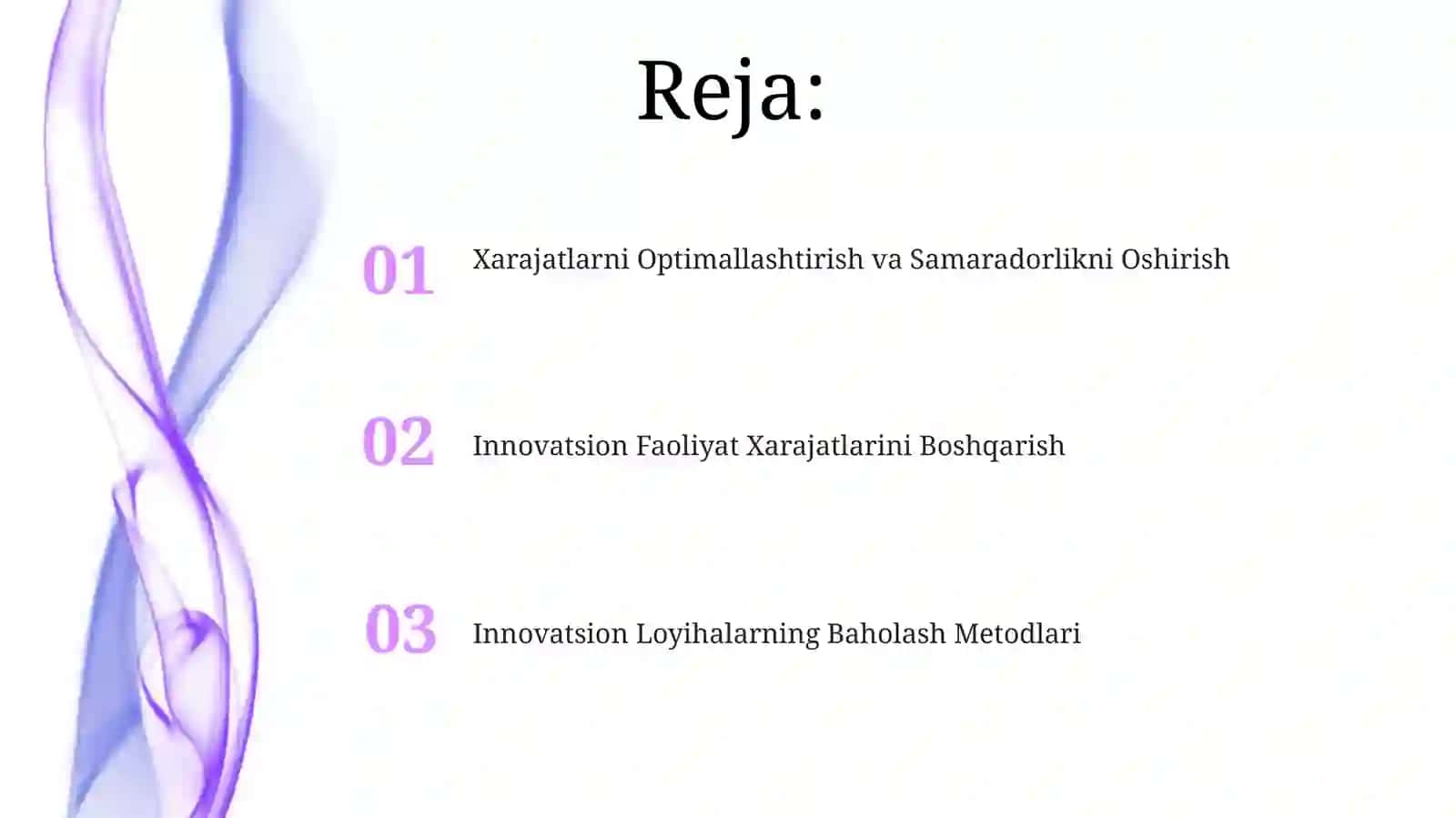 Innovatsion faoliyat xarajatlarini boshqarish va baholash 2