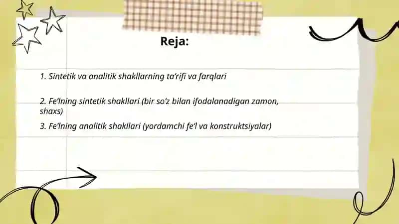 Sintetik va analitik shakllar 2