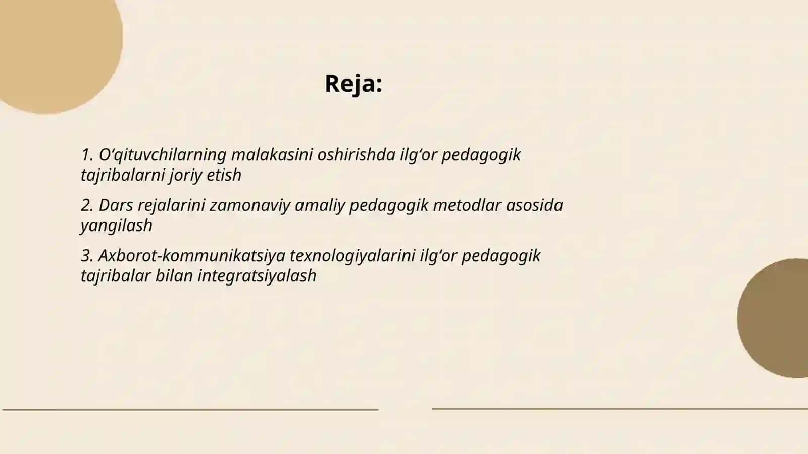 Ta'lim tizimini ilgʻor pedagogik tajribalar asosida takomillashtirish 2