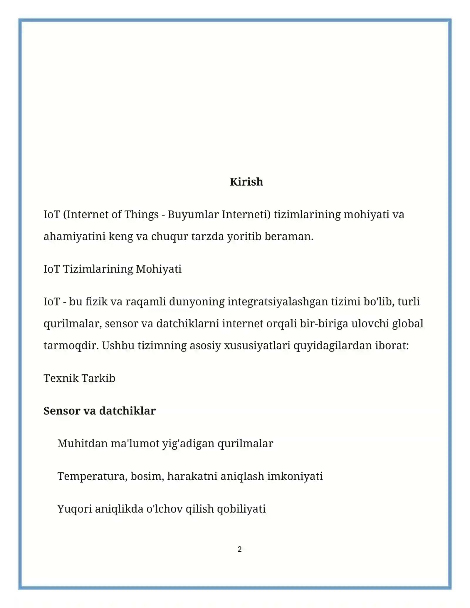 IOT(Internet of things) tizimlarida xavfsizlik muammolari tahlili 2