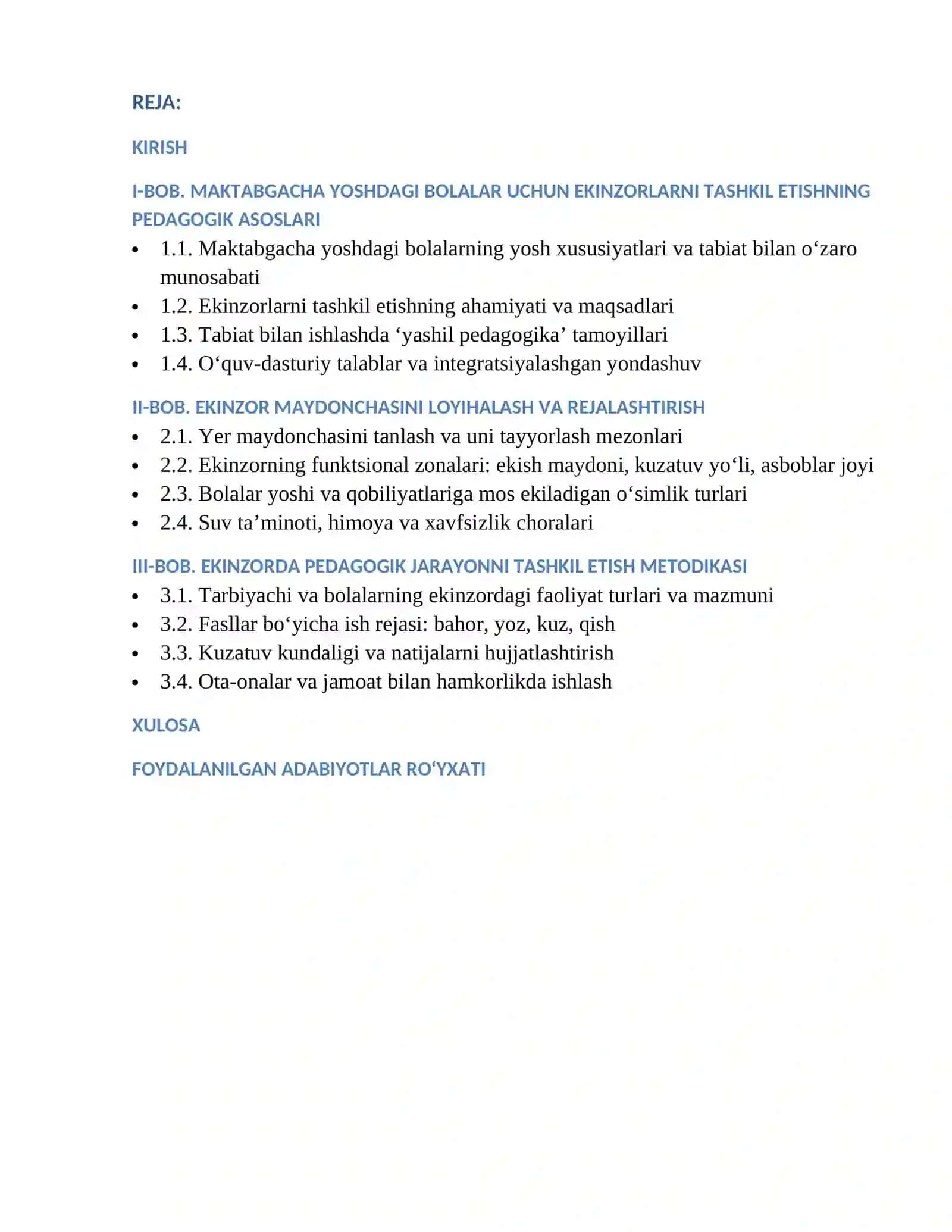 Ekinzorlarni tashkil etish va uni rejalashtirish 2