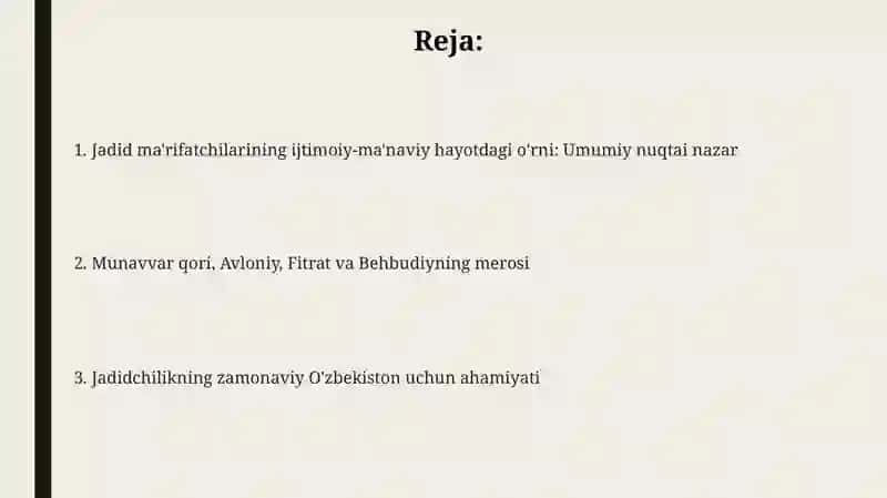 Jadidma'rifarparvarlarning òlkaijtimoiy-ma'naviy hayotidagi o'rni 2