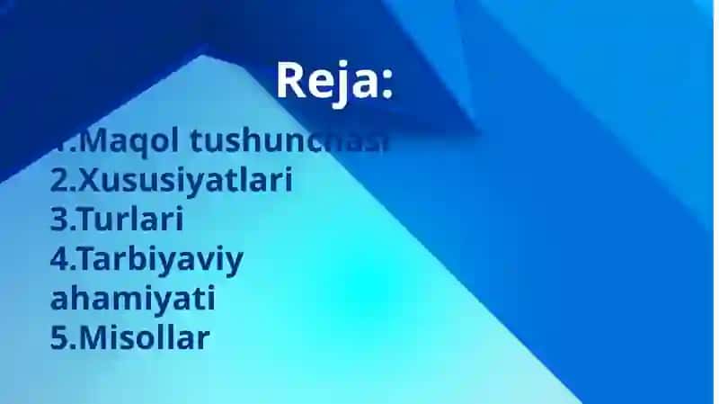 O’zbek xalq maqoli 2
