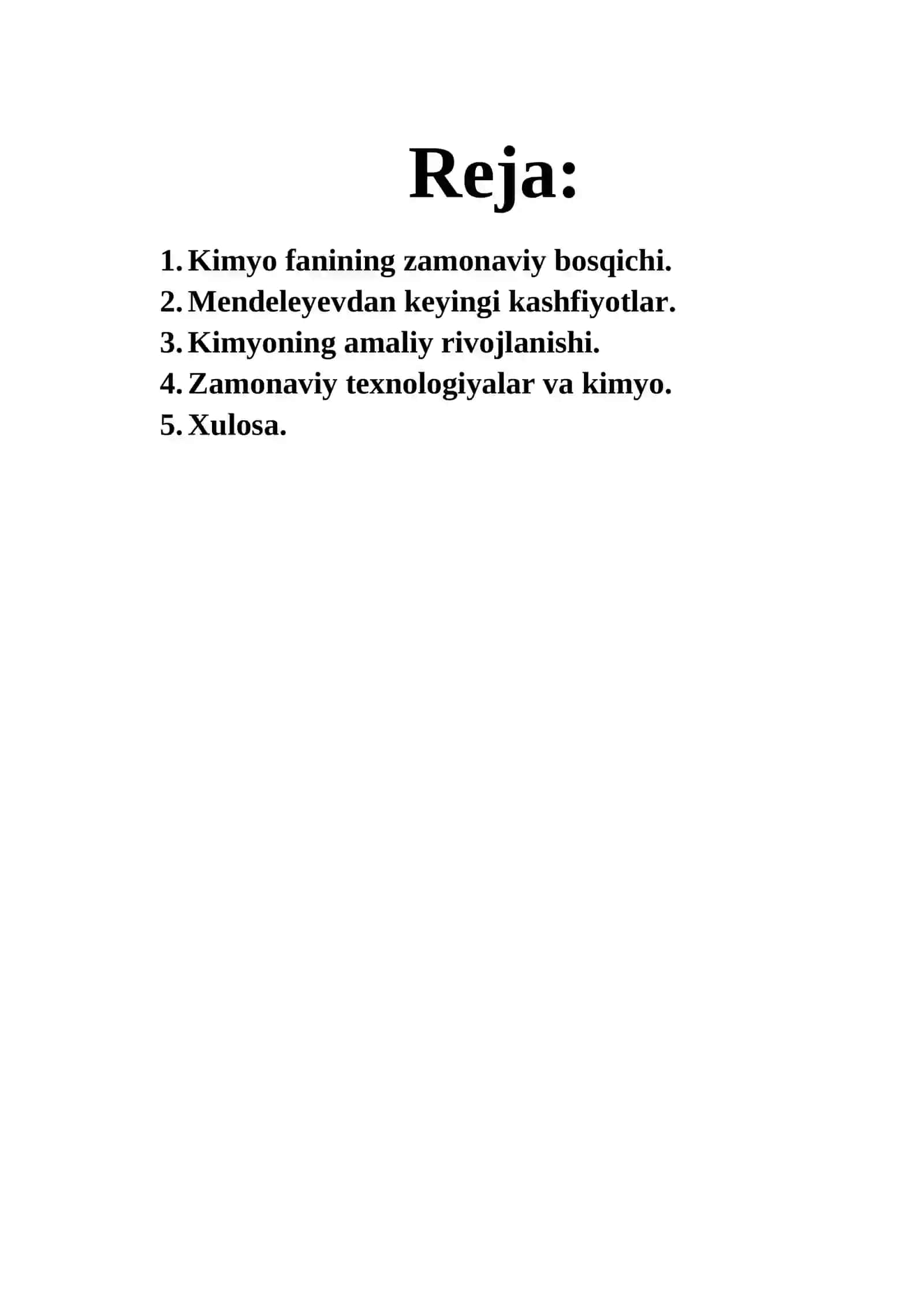 Kimyo tarixida zamonaviy davr 2