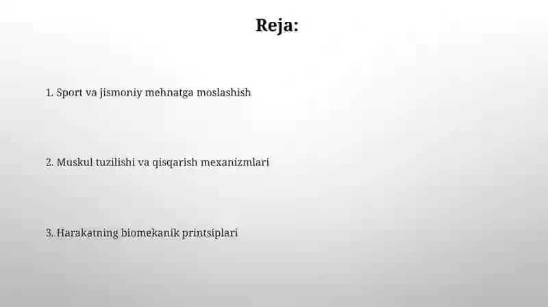 Mushaklarning ishi va biomexanikasi 2