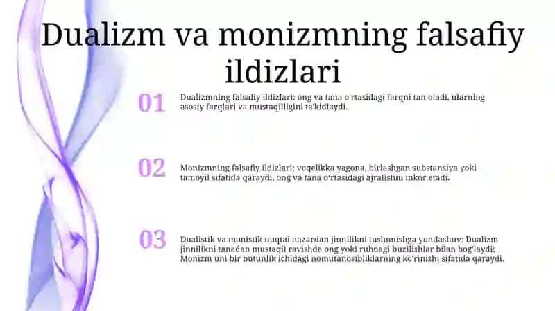 Dualizm va Monizm Nuqtai Nazaridan Yondashuv 2