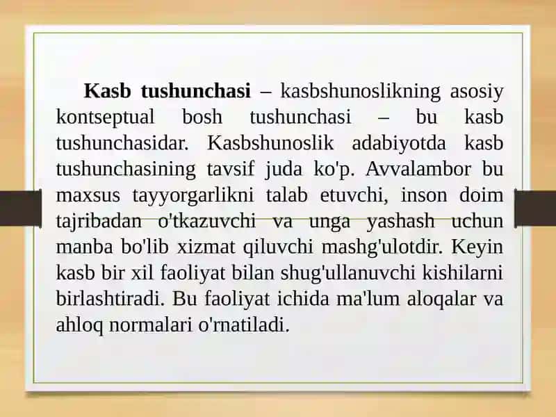 Kasbiy qiziqish valayoqatlarni eksperimental o'rganish 2