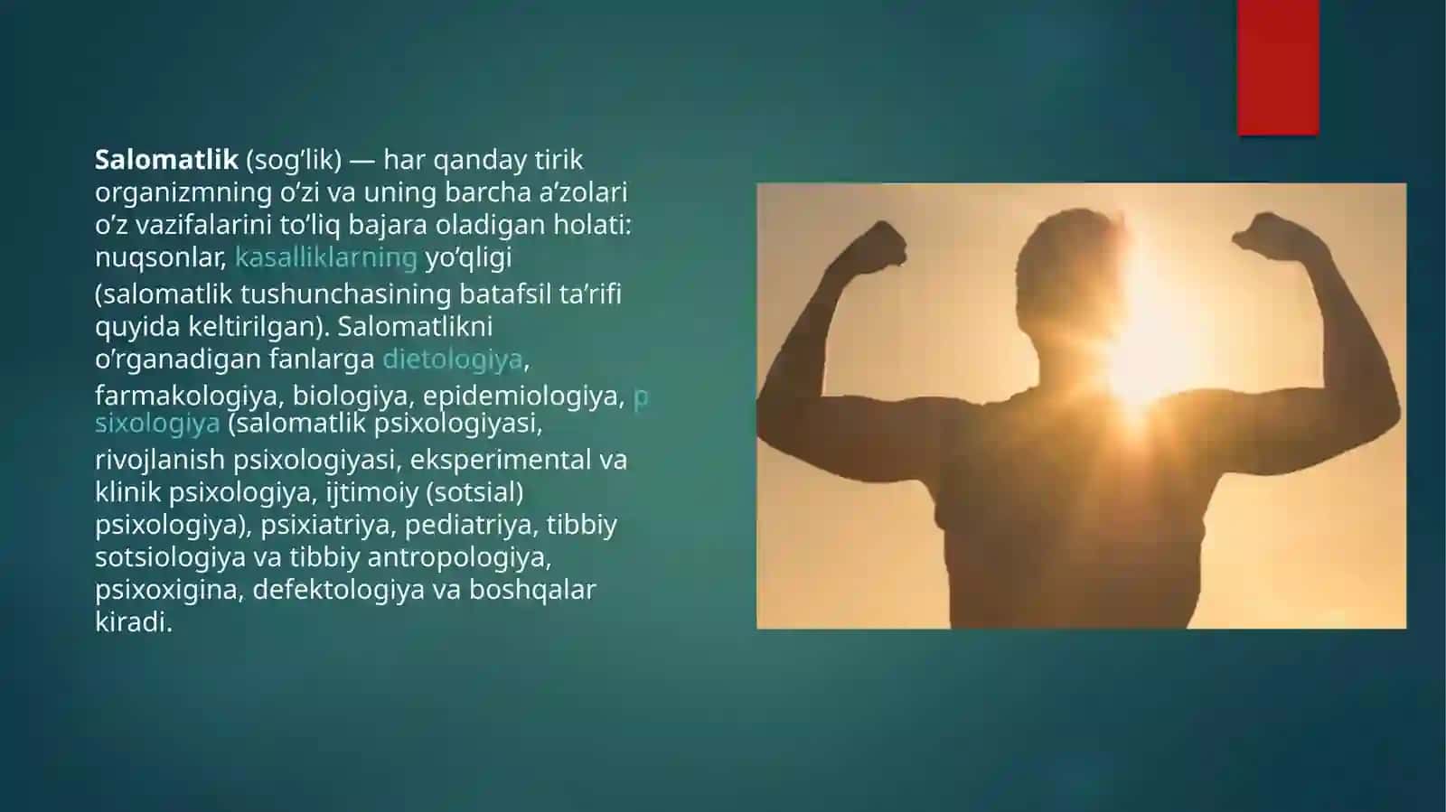 Salomatliktushunchasi,moslashish 2