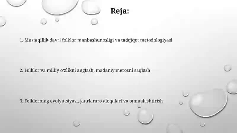 Mustaqillik davrida Ozbek xalq oğzaki ijodini organishning yetakchi masalalari 2
