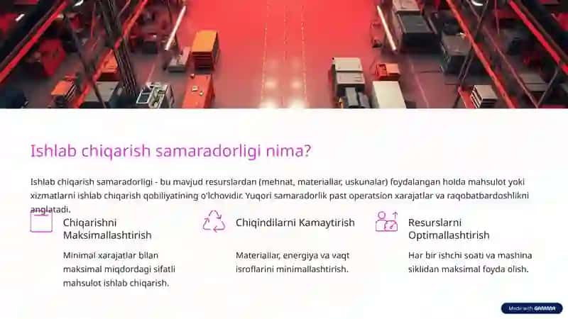 Ishlab chiqarish samaradorligi 2
