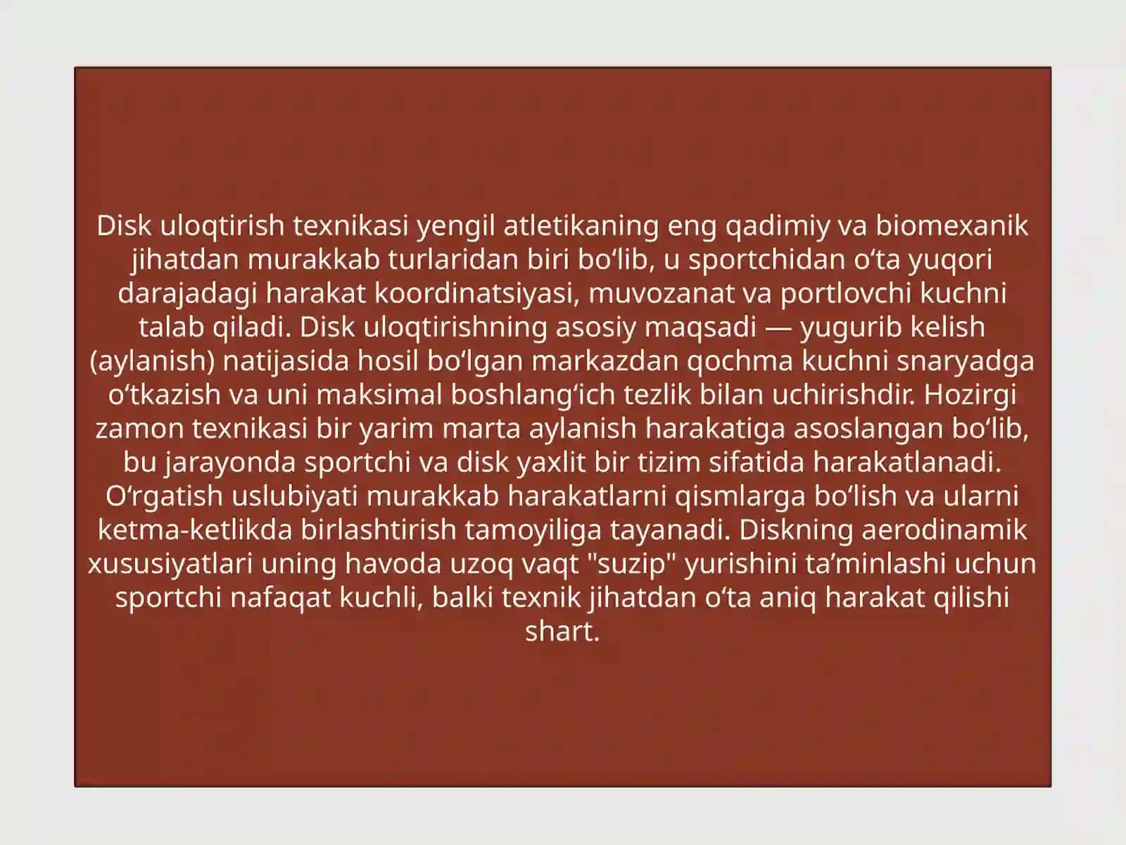 Disk uloqtirish texnikasi tahlili va o'rgatish uslubiyati 2