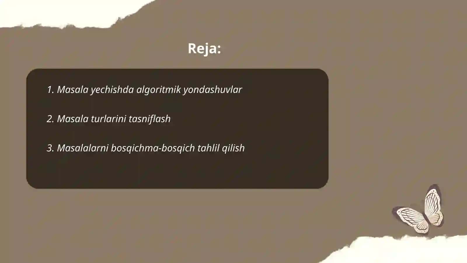 Masala yechishga oʻrgatishning umumiy usullari ustida ishlash 2
