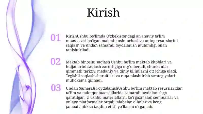 Maktab Binosini Saqlash Va Undan Samarali Foydalanish 2