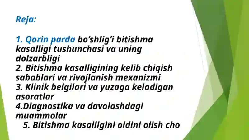 Qorin parda bo‘shlig‘i bitishma kasalligi muammosi 2