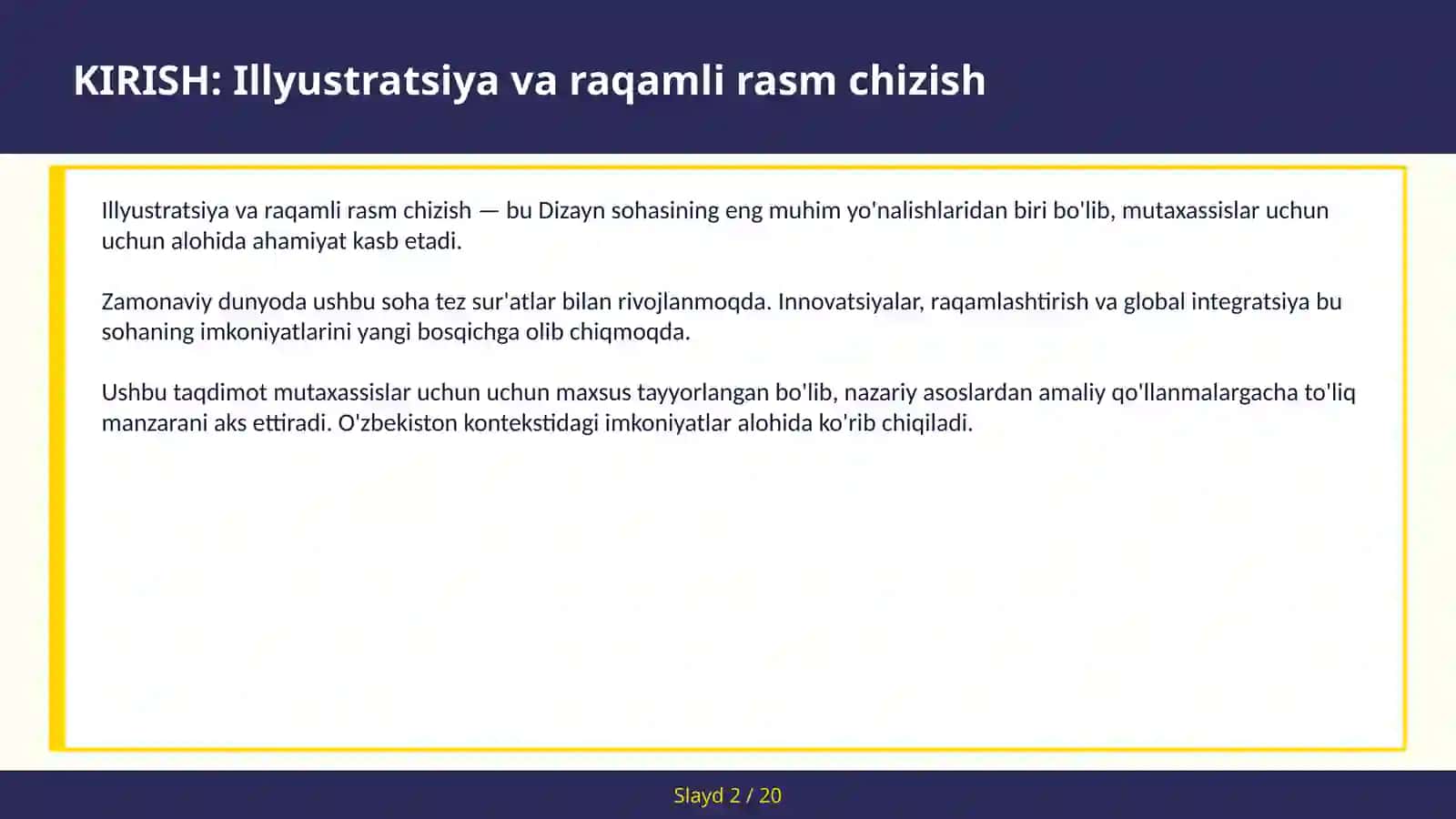 Illyustratsiya va raqamli rasm chizish 2