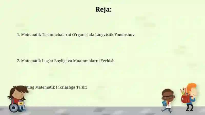 Matematik Tushunchalarni O'rganishda Lingvistik Yondashuv 2