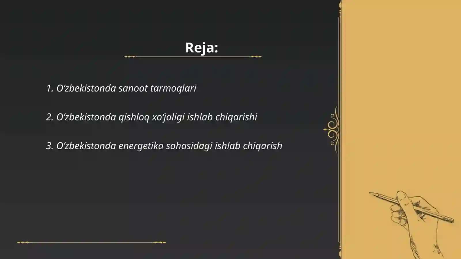 Oʻzbekistonda ishlab chiqarish tarkibi 2