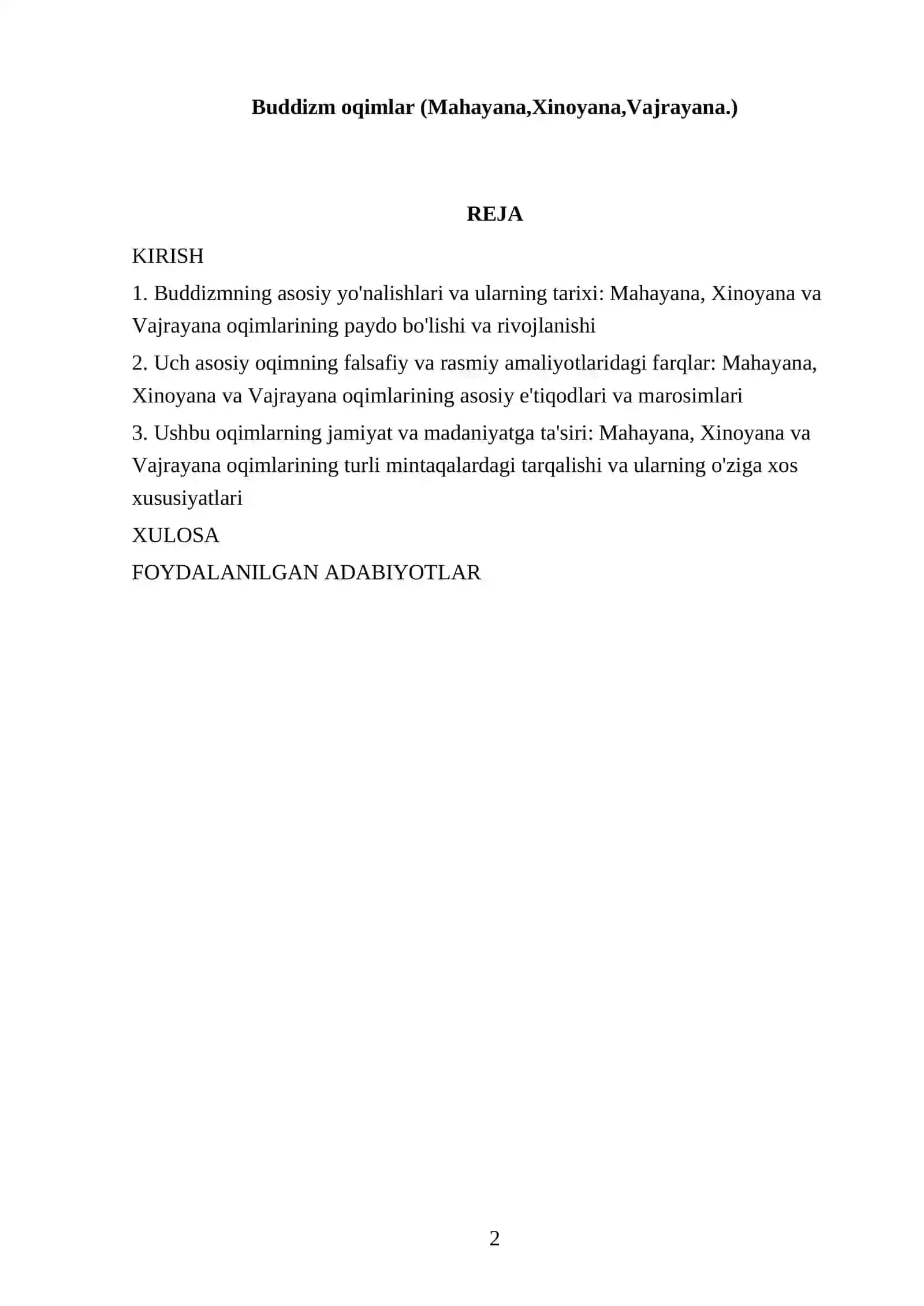 Buddizm oqimlar (Mahayana,Xinoyana,Vajrayana.) 2