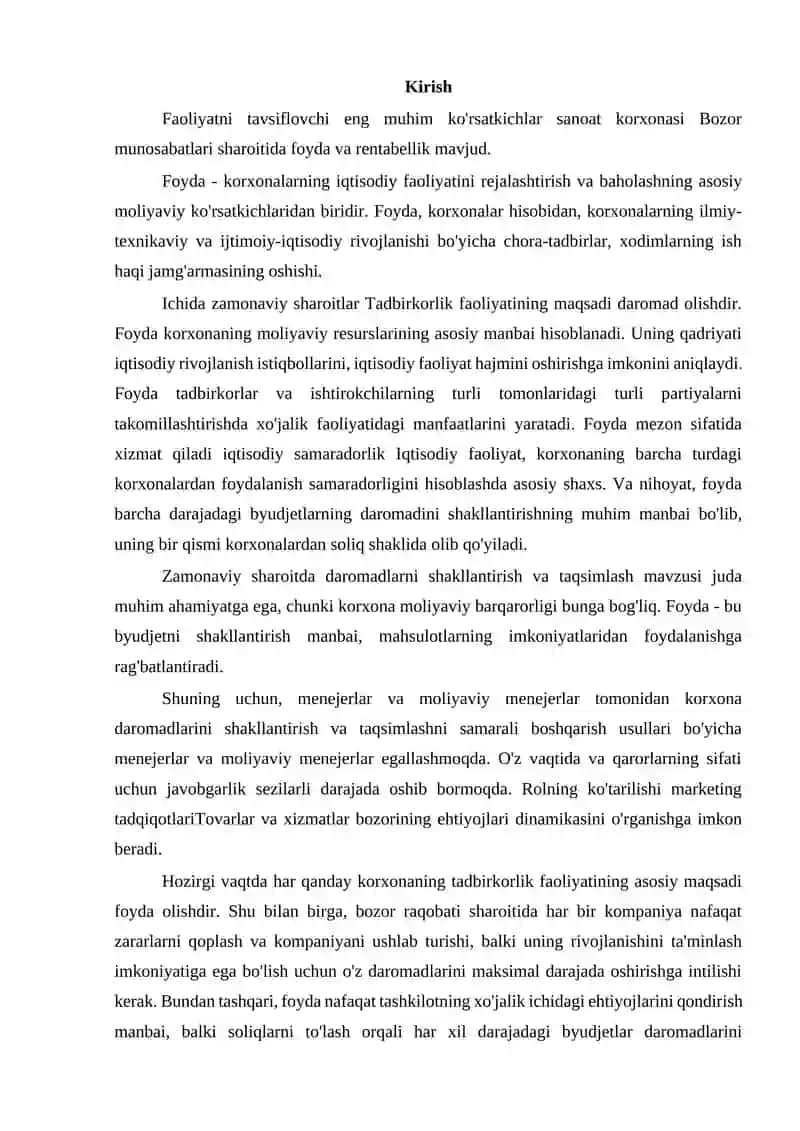 Foyda va rentabellik mavjud 2